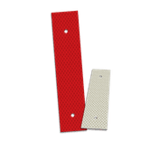 Catadioptre aluminium réfléchissant pour potelet de balisage 40x180 mm