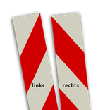 Vlak AluPanel Kaderrand voor Actieraam 300mm breed rood/wit