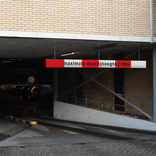 Hoogtebegrenzer balk reflecterend aluminium + tekst enkelzijdig