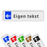 Routesticker + pijl - eigen tekst