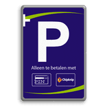 Parkeerbord met chipknip en eigen ontwerp