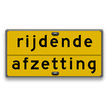 Klapbord geel/zwart 1180x600mm met grijsstand - rijdende afzetting