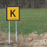 Zinkerbord DOR reflecterend - zwart/geel + tekst