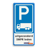 Verkeersbord RVV E08c - 3txt - logo