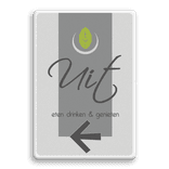 Rechthoekige informatiebord met uw ontwerp of logo