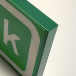 Verwijsbord kokerprofiel 400x100mm voor route voetgangers reflecterend - met ophangogen