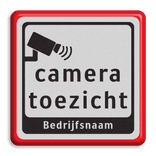 Tekstbord Cameratoezicht | Bedrijfsnaam MINI