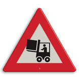 Verkeersbord - waarschuwing heftruck