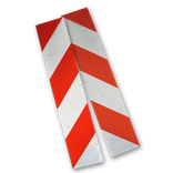 Marquage réfléchissant pour conteneur rouge/blanc 700x140mm – Kit 2 pièces