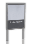 Informatiepaneel Aluminium klapprofiel + palenset