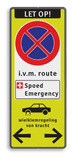Verkeersbord E02 500x1000mm - 5txt - wsr - picto