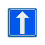 Verkeersbord RVV C2 eenrichtingsweg - BELGIË