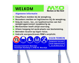 Informatiebord eigen terrein - vlak op frame | Martens en Van Oord