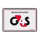Logobord - 2 kleuren opdruk | Beveiligd door G4S