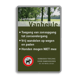 Toegangsbord Landgoed of Natuurgebied + eigen tekst full-colour