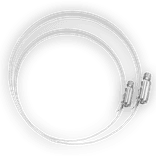 Bordbeugelset paal variabel - RVS klemband (set 2 stuks)