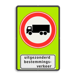 Verkeersbord RVV C07fOB108 - Gesloten voor vrachtverkeer met uitzondering