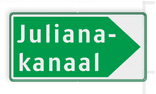 Scheepvaartbord BPR H.2.1b - Beslissingsaanduiding voor vaarweg of plaats