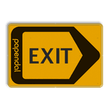 Verkeersbord WIU T201b FLUOR geel/zwart + LOGO Papendal