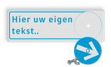 Verwijsbord met eigen tekst en draaibare routepijl