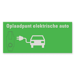 Aluminium HAAKS gezet bord 2400x1150mm Oplaadpunt - Geel-Groen ontwerp