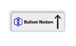 Informatiebord routeverwijzing met logo en pijl
