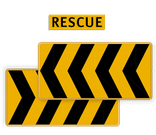 Bordenset RESCUE 2x Pijlkaderbord 1x ARV Tekstbord RESCUE