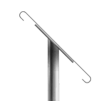 Montagepaal aluminium 45 graden infotafel t.b.v. informatiebord