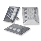 Markeernagel aluminium  115x100x20mm wit/wit