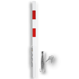 Antiparkeerpaal IB04 Ø60mm rood/wit, AFNEEMBAAR - in bestrating BUDGET