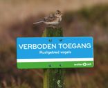 Informatiepneel ALUMINIUM 240x100x3mm wit + 2 kleuren opdruk - Vogel Rustgebied