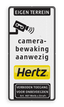 Eigen terrein bord met Camerabewaking en logo