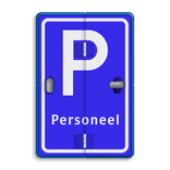 Parkeerbord met klap en 2 verschillende figuraties