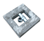 Socle en béton 400x400x70 mm pour tube ø48 mm