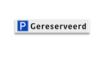 Vlak Parkeerbord 500x100mm E04 met tekst