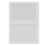 Informatiebord 457x640x35mm met vitrine aluminium met voorruit