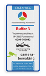 Toegangsbord bedrijf met logo, wegsleepregeling en camerabewaking - reflecterend