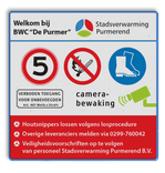 Vierkant Veiligheidsbord PBM met klant specifiek ontwerp