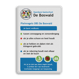 Schoolpleinbord 3:2  full-colour reglementen