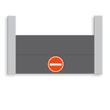Verwijsbord PWC RAL9006 / 7005  800x400 + reflex | Dubbelzijdig | Montagestukken 80x80mm