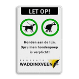 Verkeersbord hondenuitlaatplaats - reflecterend met logo