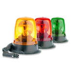 Lampe clignotante orange 12V – Base magnétique – Câble spiralé​
