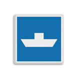 Scheepvaartbord BPR E.4b - Vrijvarende veerpont