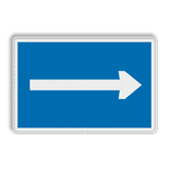 Scheepvaartbord BPR D.3a - Aanbevolen vaarrichting