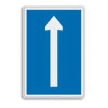 Scheepvaartbord BPR D.3b - Aanbevolen vaarrichting