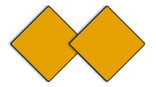 Scheepvaartbord BPR D.1b - Aanbevolen doorvaartopening, doorvaart uit tegengestelde richting verboden (2 stuks)