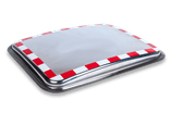 Verkeersspiegel RVS 1000x800mm + beugelset Ø76mm