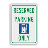 Parkeerbord RESERVED PARKING - EV - ONLY