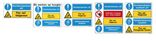 Vlak Reflecterend Veiligheidsbord met diverse pictogrammen en afmetingen