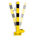 Arceau de protection flexible en acier Ø 76 mm – Jaune/noir